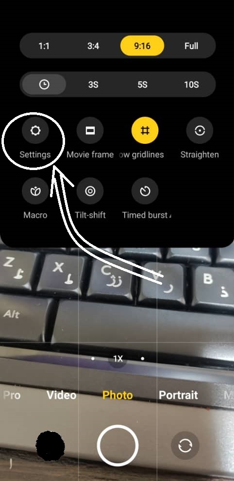 بخش setting (تنظیمات) را انتخاب نمایید