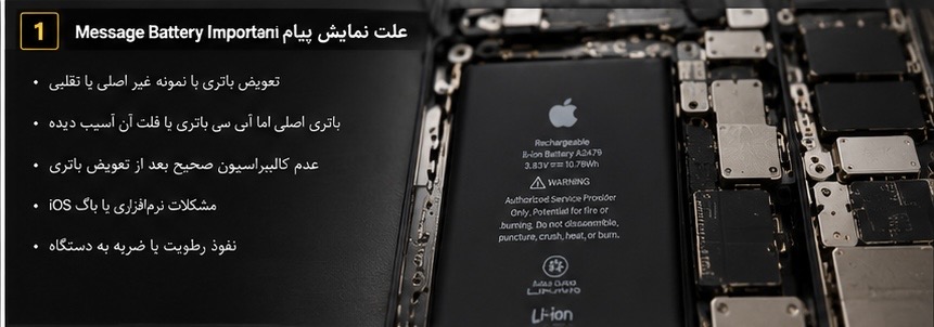 پیغام Important Battery Message آیفون